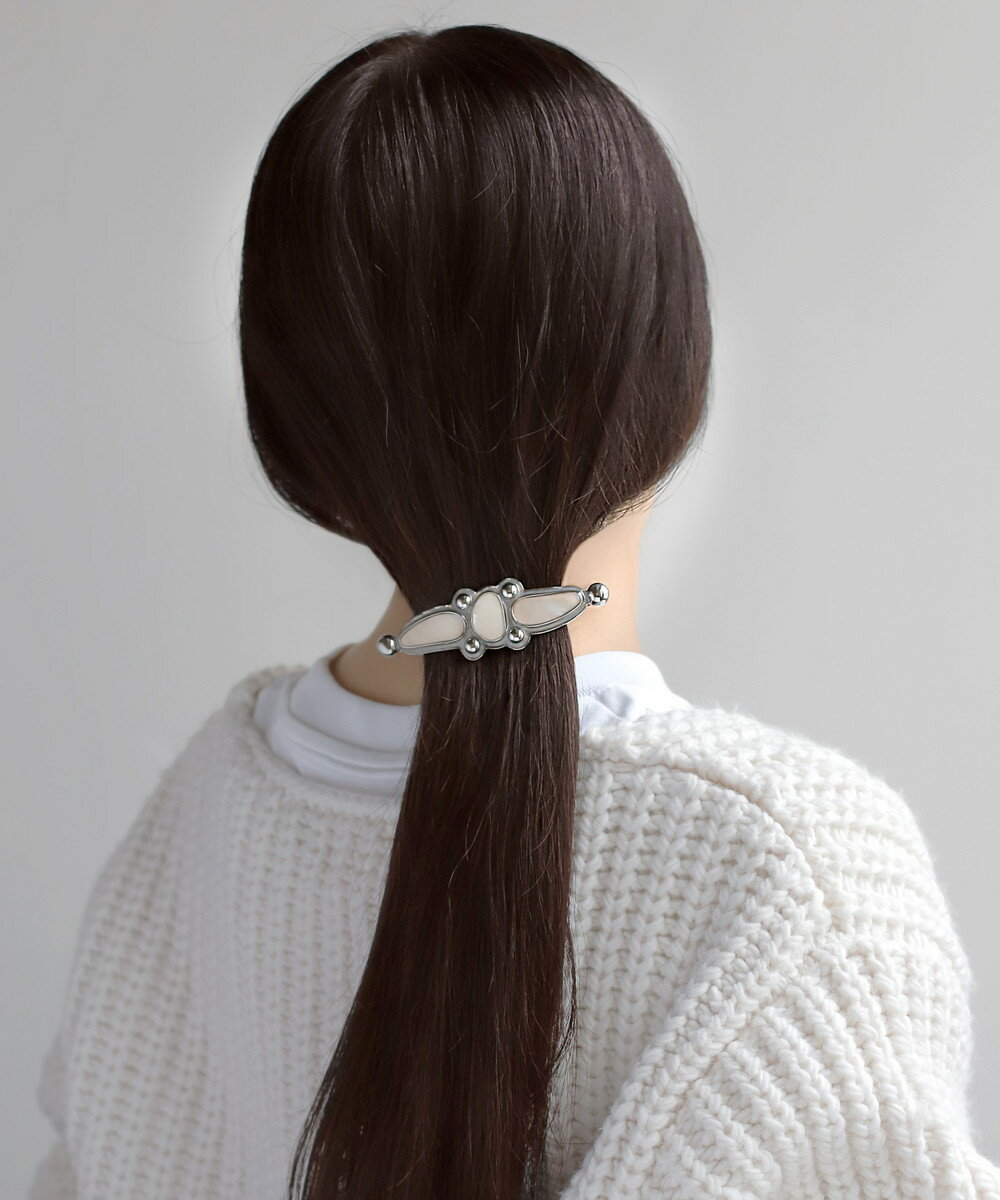 メタルフレームシェルバレッタ／アネモネ（ANEMONE）