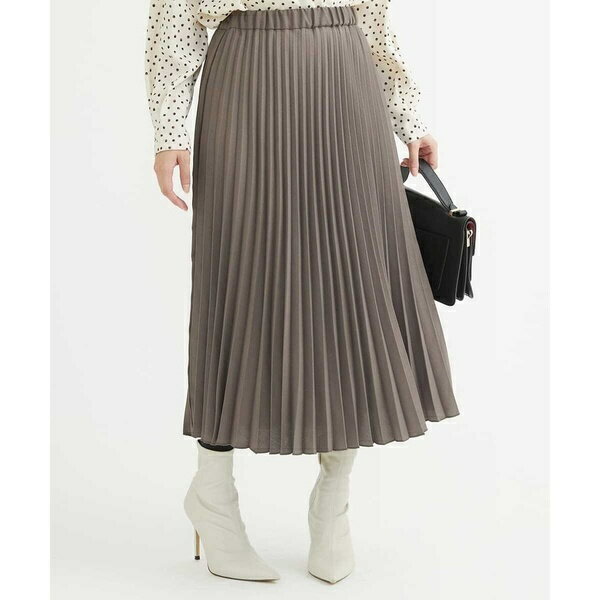 【小さいサイズ】ウーリッシュプリーツスカート/洗える／MK ミッシェルクラン（MK MICHEL KLEIN ）