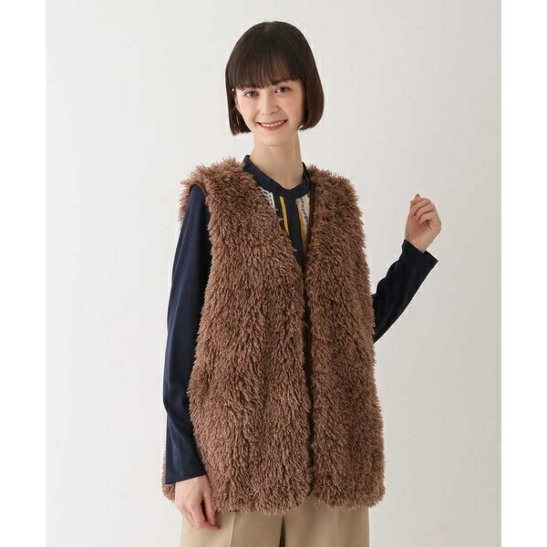 【小さいサイズ/洗える】エコファーベスト／ヒロコビス（hirokobis）