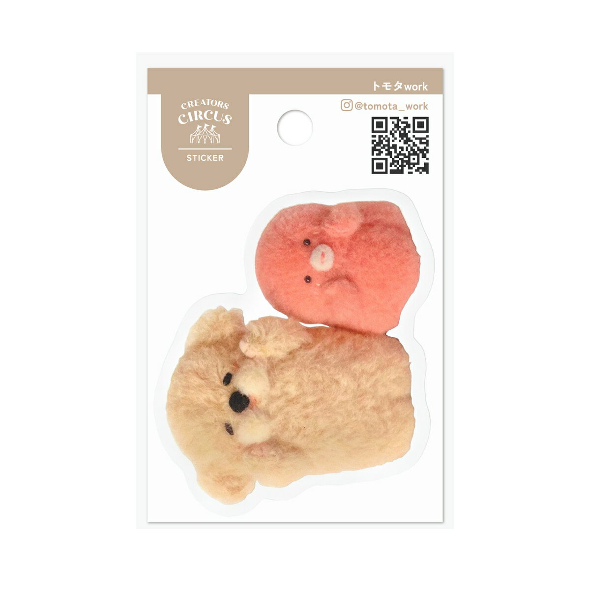 クリエイターズサーカス　ステッカー　たこちゃん＆いぬ／フロンティア（FRONTIER）