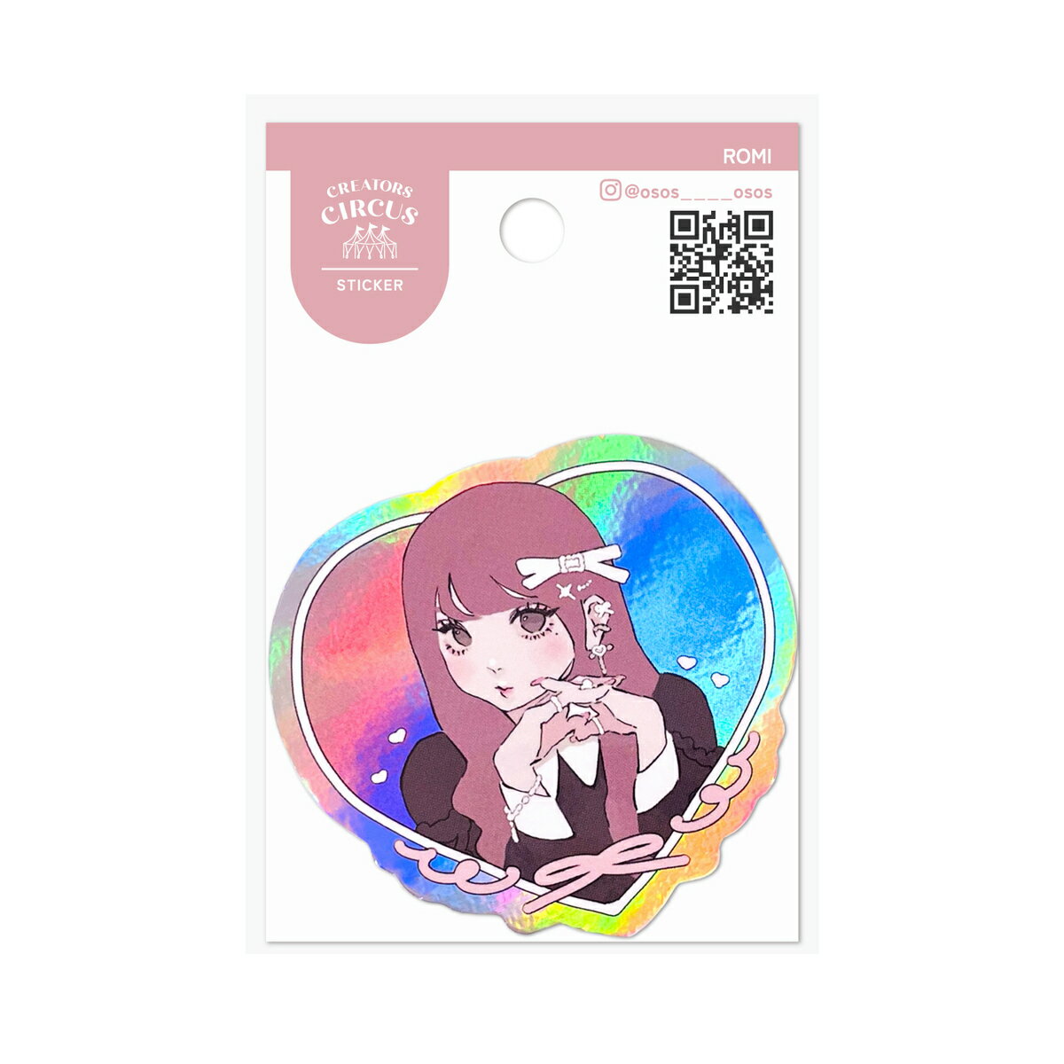 クリエイターズサーカス ステッカー Heart girl／フロンティア（FRONTIER）