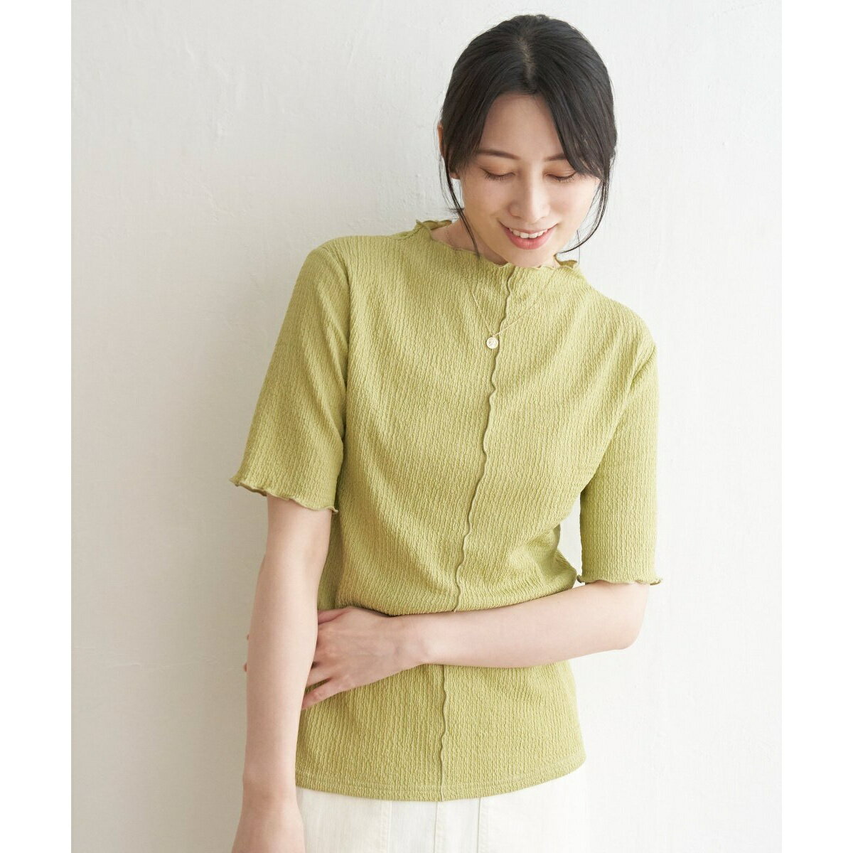 【親子コーデ】襟メロー半袖インナーTシャツ／イッカ（ikka）