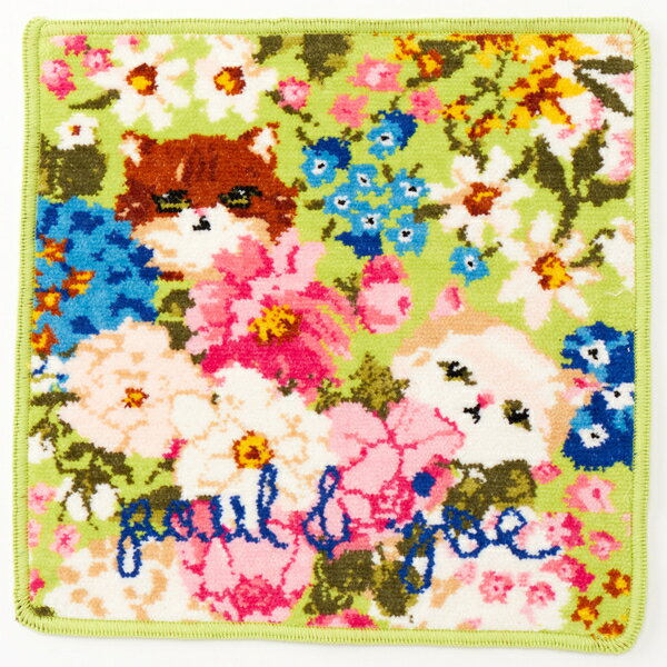 【約25×25cm】シェニール織りタオルハンカチ （PAUL＆JOE ACCESSOIRES）／ポールアンドジョーアクセソワ（PAUL ＆ JOE ACCESSOIRES）