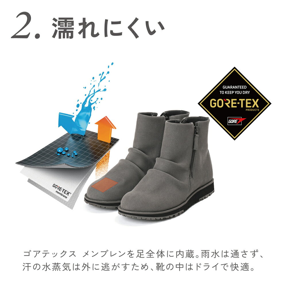 【GORE-TEX】全天候型カジュアルブーツ　ダブルファスナー／アキュアーズ（AcureZ）