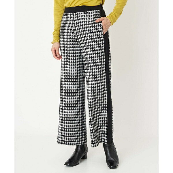 千鳥ジャガードストレートワイドパンツ／ジョルジュ・レッシュ（GEORGES RECH）
