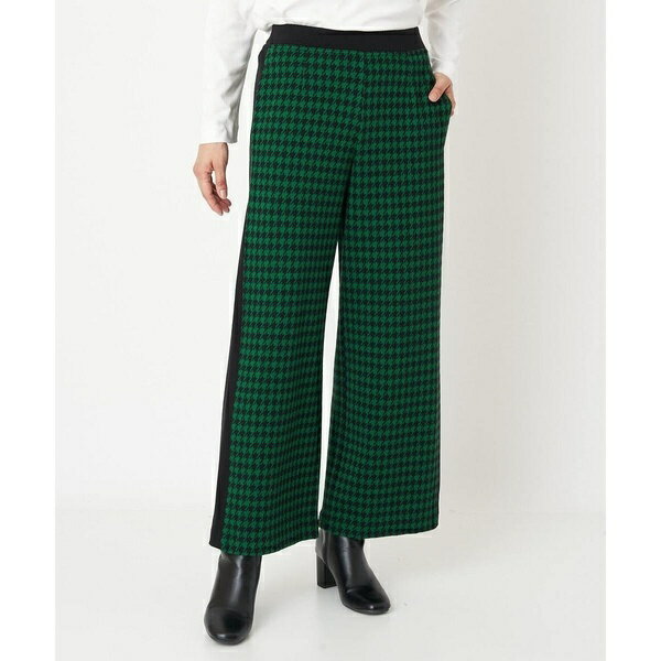 千鳥ジャガードストレートワイドパンツ／ジョルジュ・レッシュ（GEORGES RECH）