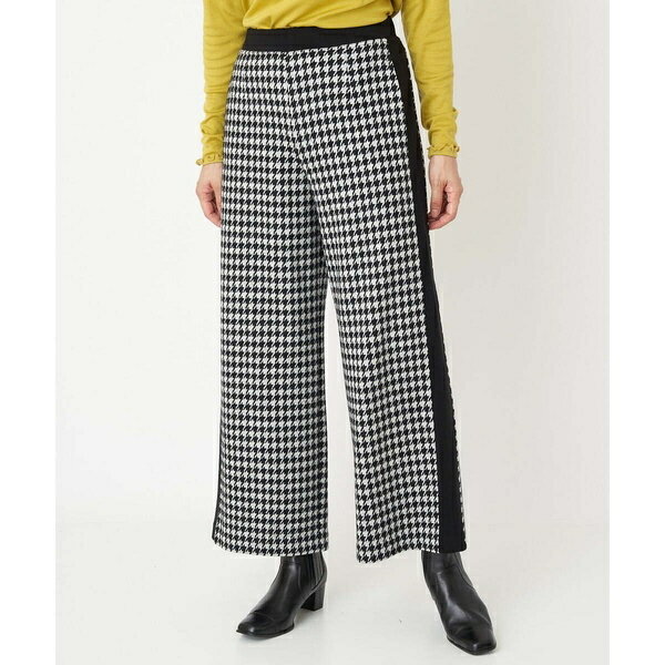 千鳥ジャガードストレートワイドパンツ／ジョルジュ・レッシュ（GEORGES RECH）