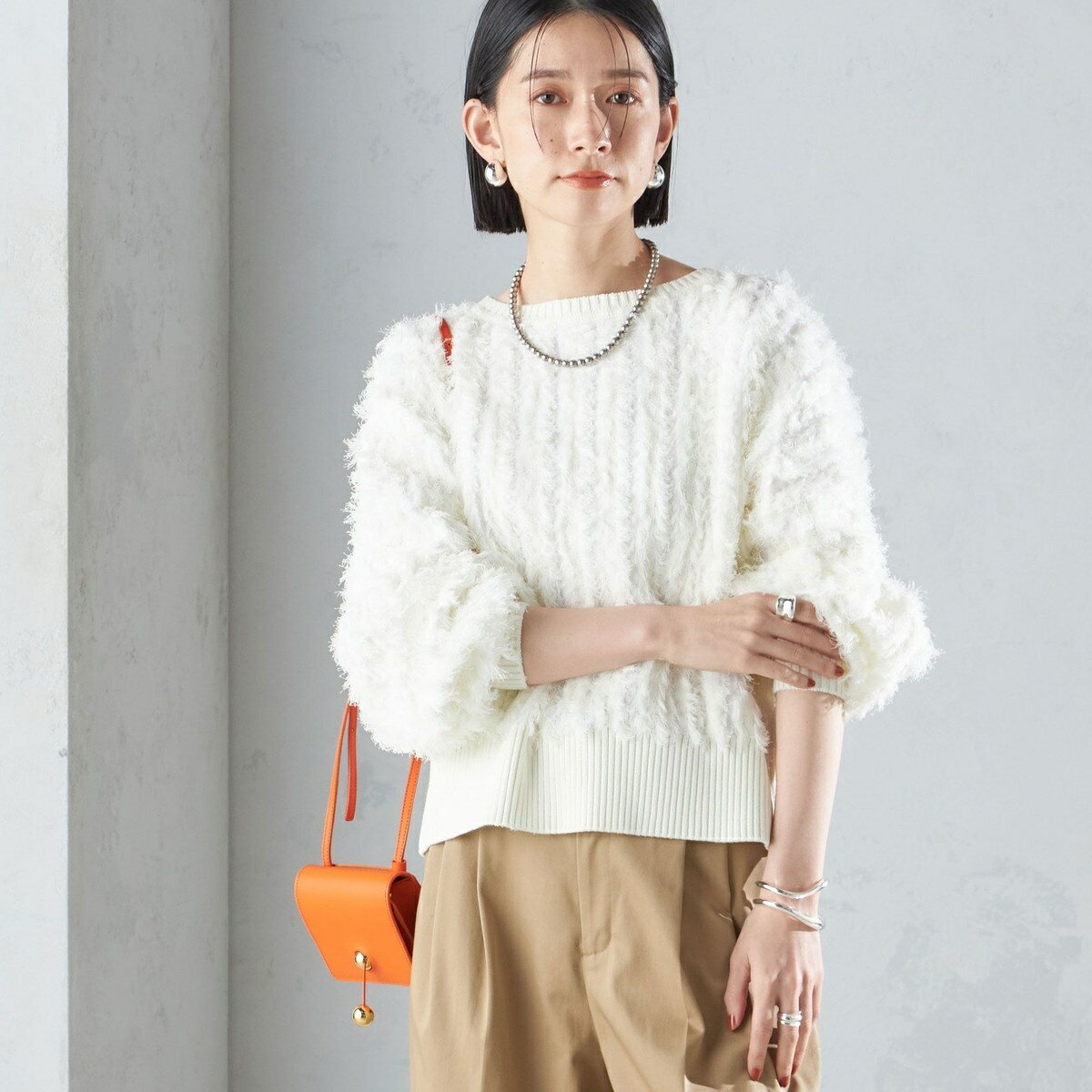 <Hand washable> Reversible 2-way dolman fringe pullover 24SS ◇/SHIPS