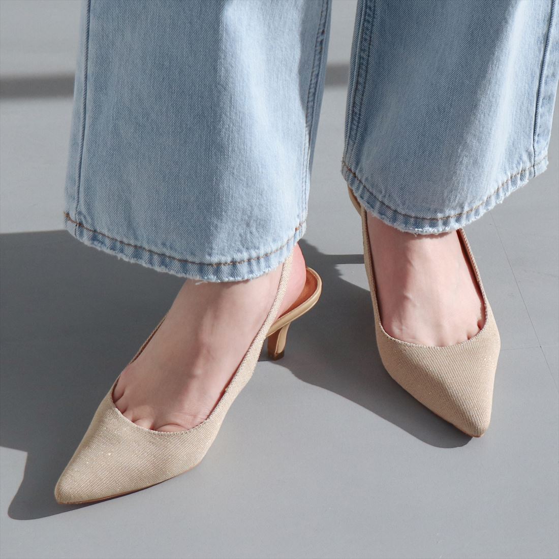 【EVOL】バックバンドニットパンプス IW5356／EVOL（EVOL）