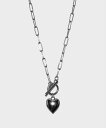 LHME ポイントハートチェーンネックレス/シルバー/サージカルステンレス 金属アレルギー対応/エルエイチエムイー(LHME)
