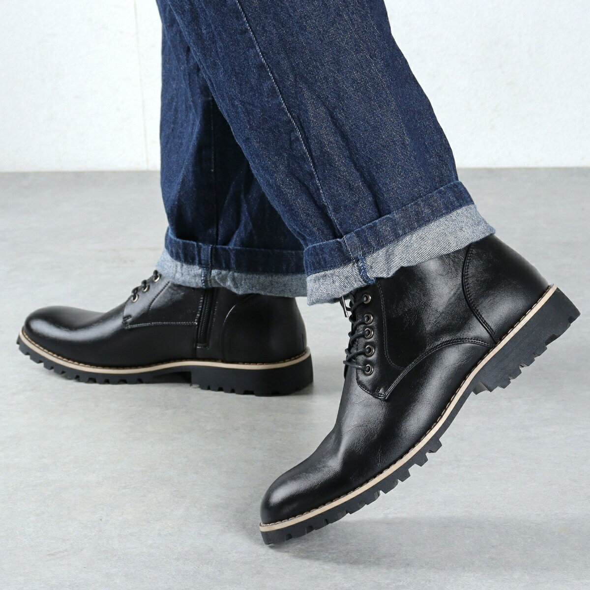 外羽レースアップブーツ／デデスケン（DEDEsKEN）