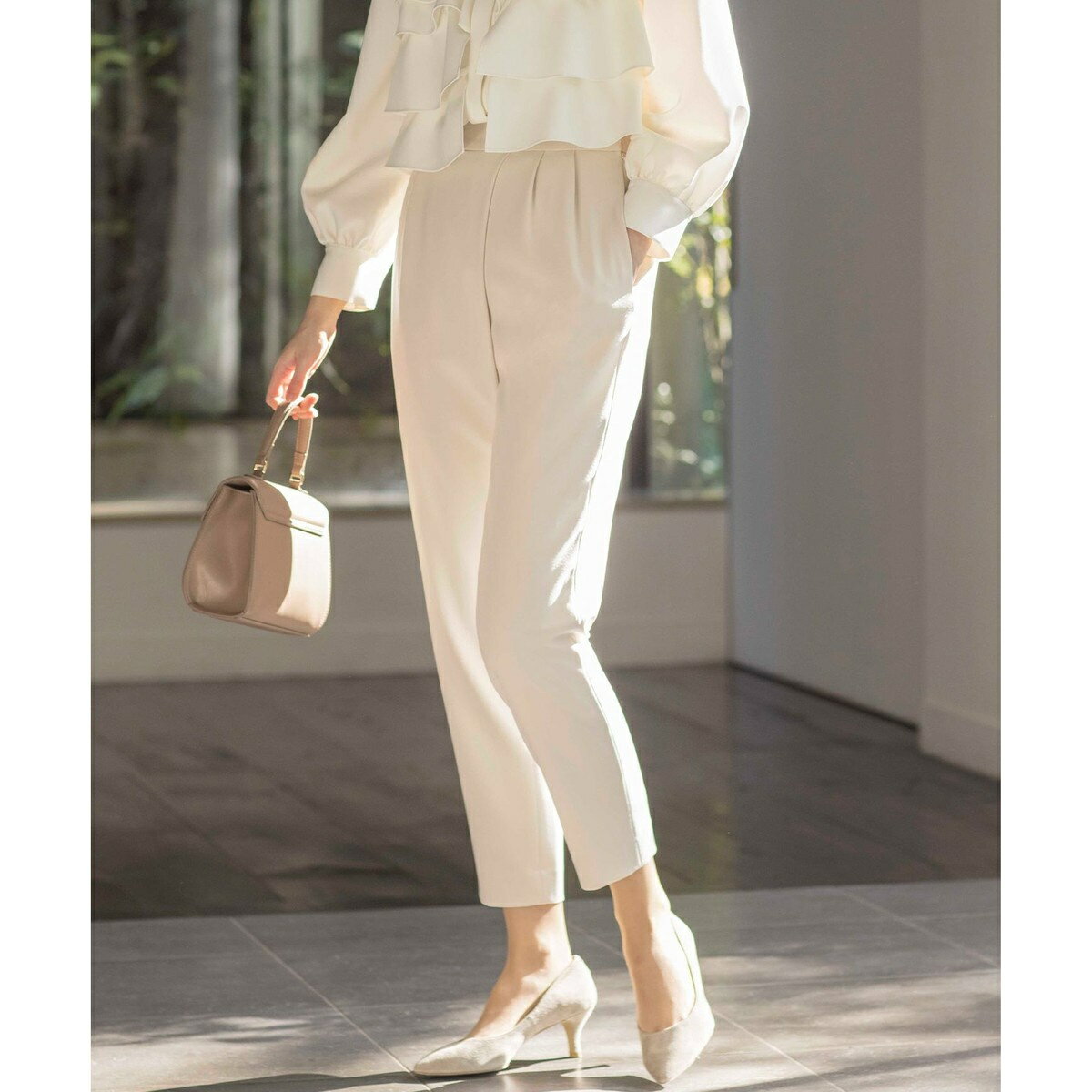 【KUMIKYOKU NAVY】コンフォータブルドレープ ラップパンツ／組曲（KUMIKYOKU）