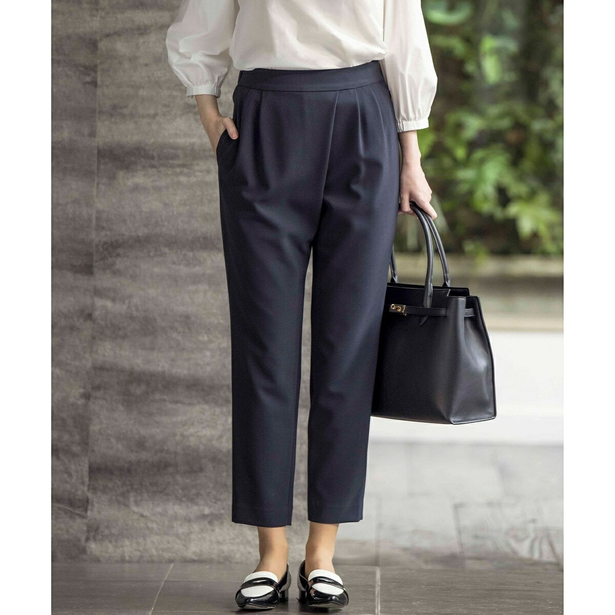 【KUMIKYOKU NAVY】コンフォータブルドレープ ラップパンツ／組曲（KUMIKYOKU）