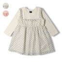 水玉シフォン長袖ワンピース/クレセント(Crescent)(4)
