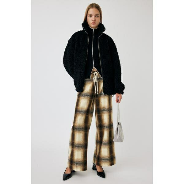 FRONT LACE-UP WIDE パンツ/マウジー(MOUSSY)