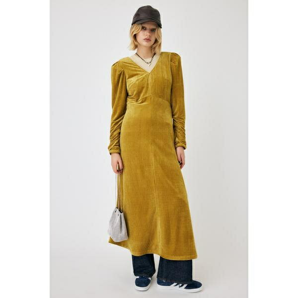 VELOR PUFF SHOULDER ドレス／マウジー（MOUSSY）