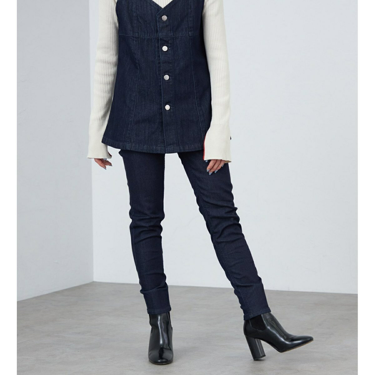 【暖】《WEB限定》人気のストレッチジェギンス　裏起毛 すっきりスキニー／リー（Lee）