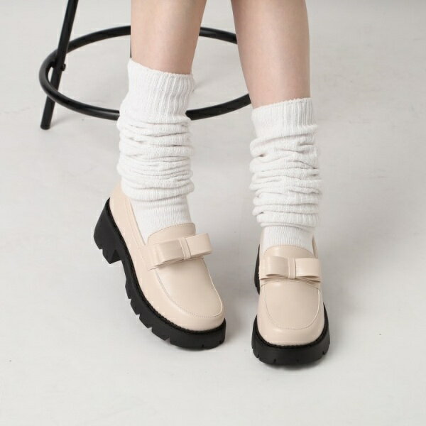 &yen;抗菌・消臭／リボン付きローファーパンプス／シーエス ティーアンドピー（cs T＆P）