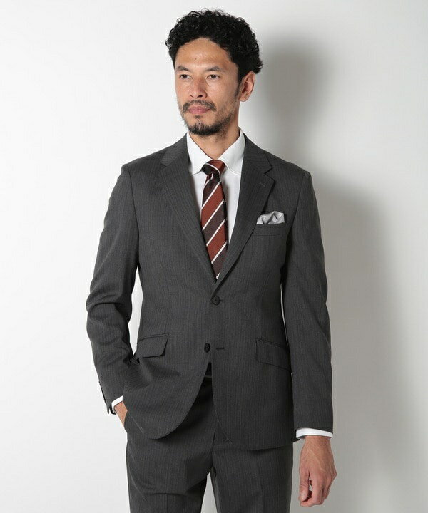 ヘリンボーンストライプスーツセットアップ／メンズビギ（MEN'S BIGI）