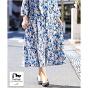 【大きいサイズ/セットアップ対応】【ロンシャン オールドコレクション】フラワープリントスカート/エウルキューブ(eur3)(4)