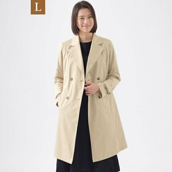 【L】【はっ水】【中わたライナー付】【ウォッシャブル】ファンクションツイルトレンチコート／トランスワーク（TRANS WORK）