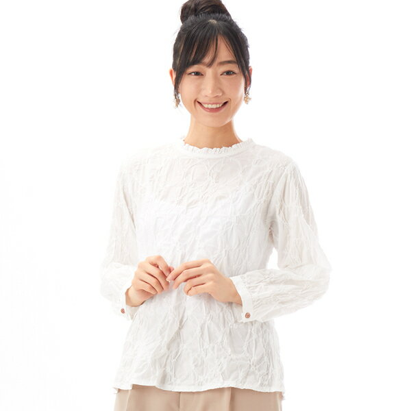 60ローン リンクルワッシャーレースブラウス／スーパーハッカ（SUPER HAKKA）のサムネイル