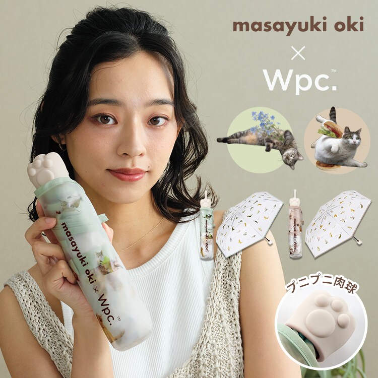 【Wpc.】［ビニール傘］沖昌之×Wpc. 肉球プラスティックアンブレにゃん ミニ 折り畳み傘／Wpc.（WPC）