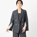 〔 Sサイズ 〕 ポリエステルデニム ダブルブレストジャケット/K.T キヨコ タカセ(K.T KIYOKO TAKASE)