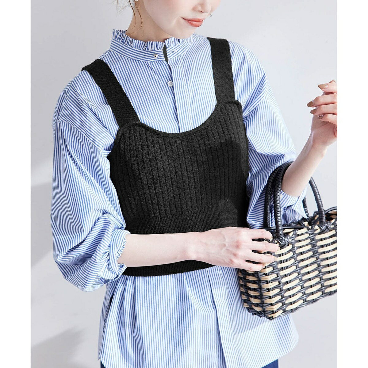 ワイドリブニットビスチェ／ロペピクニック（ROPE' PICNIC）