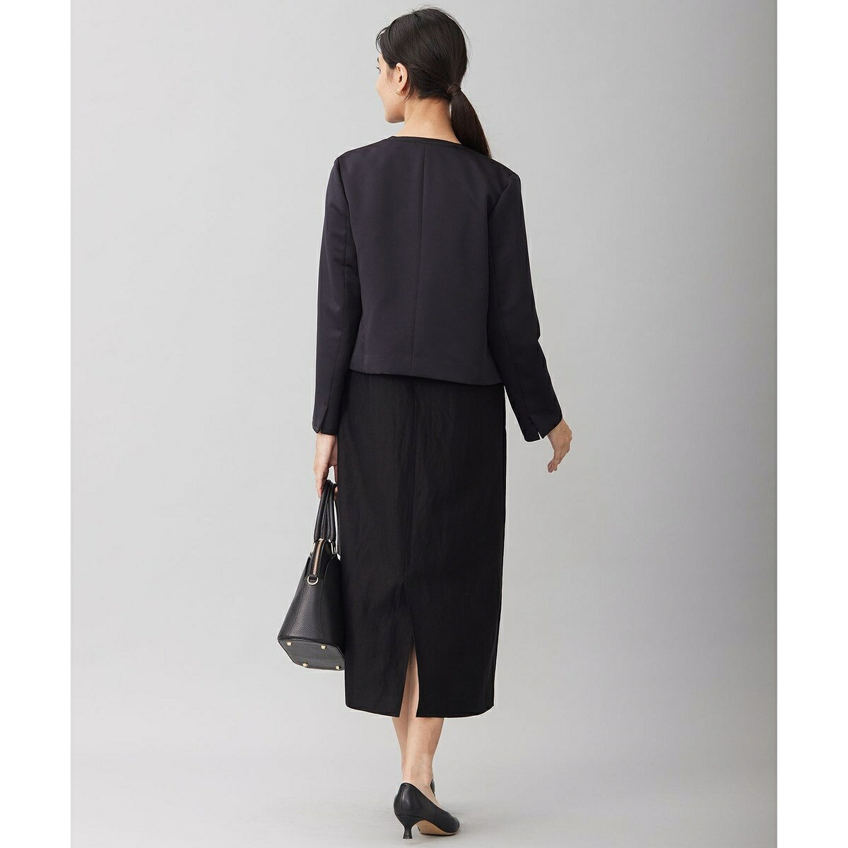 【洗える】グログランノーカラー ジャケット／自由区（JIYU-KU） 0101marui-12543877 丸井(マルイ)楽天市場店 サンプル画像3