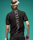 LUXEAKMPLUS ゴルフ ゴルフ バックロゴ半袖モックネックニット／リュクスエイケイエムプラス（LUXEAKMPLUS）