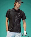 LUXEAKMPLUS ゴルフ バーティカルロゴ半袖ポロシャツ／リュクスエイケイエムプラス（LUXEAKMPLUS）