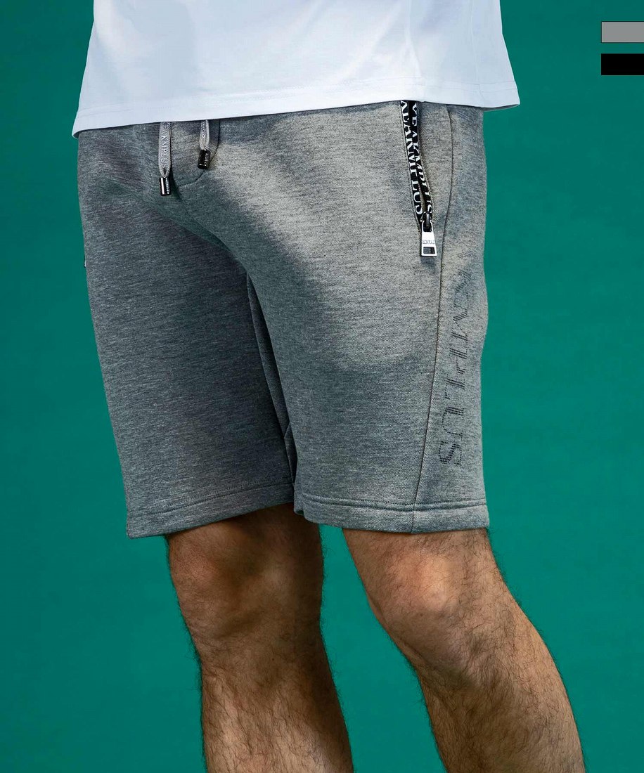 LUXEAKMPLUS ゴルフ 軽量スウェットサイドロゴハーフパンツ／リュクスエイケイエムプラス（LUXEAKMPLUS）