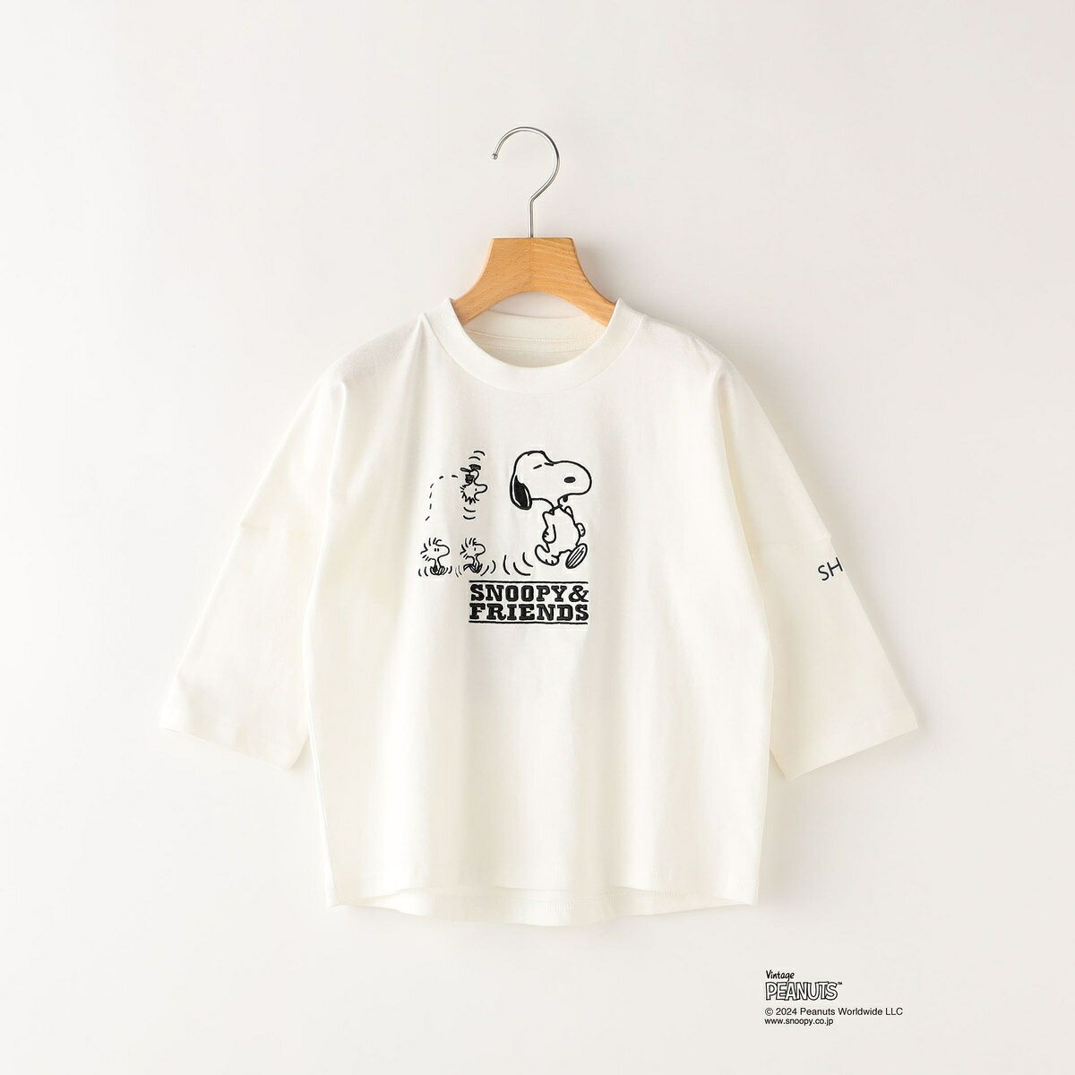 T-Shirts （Half Sleeves） - SHIPS KIDS:100〜130cm / スヌーピー 7分袖 TEE／シップス（SHIPS）