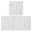 モンポケ 日本製ガーゼハンカチ3P/犬印マタニティ&ベビー(inujirushimaternity&baby)