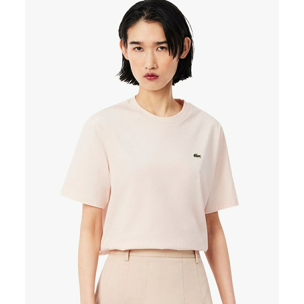 ハイクオリティ ピマコットン仕立て ワンポイントソフトタッチ半袖Tシャツ／ラコステ（LACOSTE）