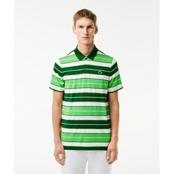 UVカット UPF50+ マルチカラーボーダーウルトラドライポロシャツ/ラコステ(LACOSTE)