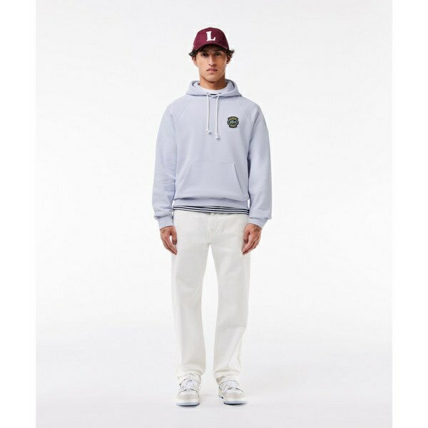オーガニックコットン 裏パイル オーバルエンブレムエッセンシャルフーディー／ラコステ（LACOSTE）