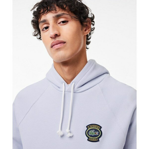 オーガニックコットン 裏パイル オーバルエンブレムエッセンシャルフーディー／ラコステ（LACOSTE）
