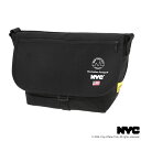 Nylon Messenger Bag JR FZP Vinyl Lining NY CITY^}nb^|[e[WiManhattan Portagej