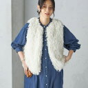 〈手洗い可能〉フェザー ヤーン ショート ジレ 24SS ◇/シップス(SHIPS)