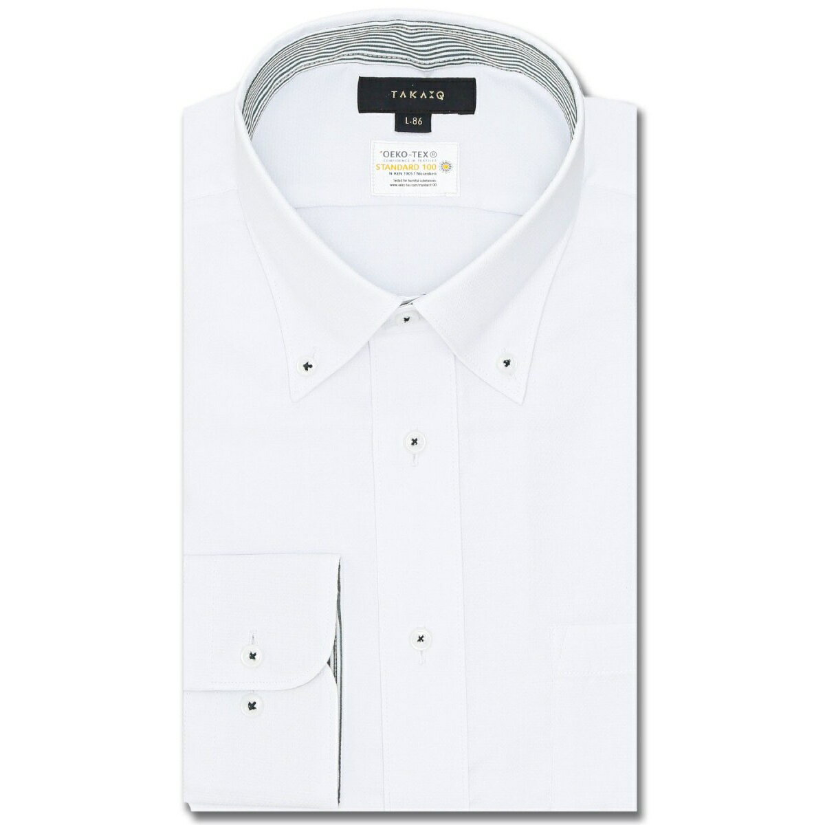 タカキュー 形態安定 吸水速乾 ボタンダウン ビジネスドレス長袖シャツ／タカキュー（TAKA-Q）
