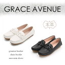 【24春夏新作】〔本革〕GRACE AVENUE チェーンバックル モカシンシューズ／グリッターセレクト（GLITTER SELECT）