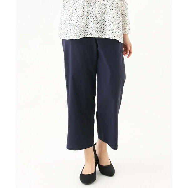 【大きいサイズ】さらさらストレッチワイドパンツ／エウルキューブ（eur3）