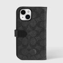 iPhone15 Coach Folio Signature Canvas Charcoal／ケースメイト（Case-Mate）