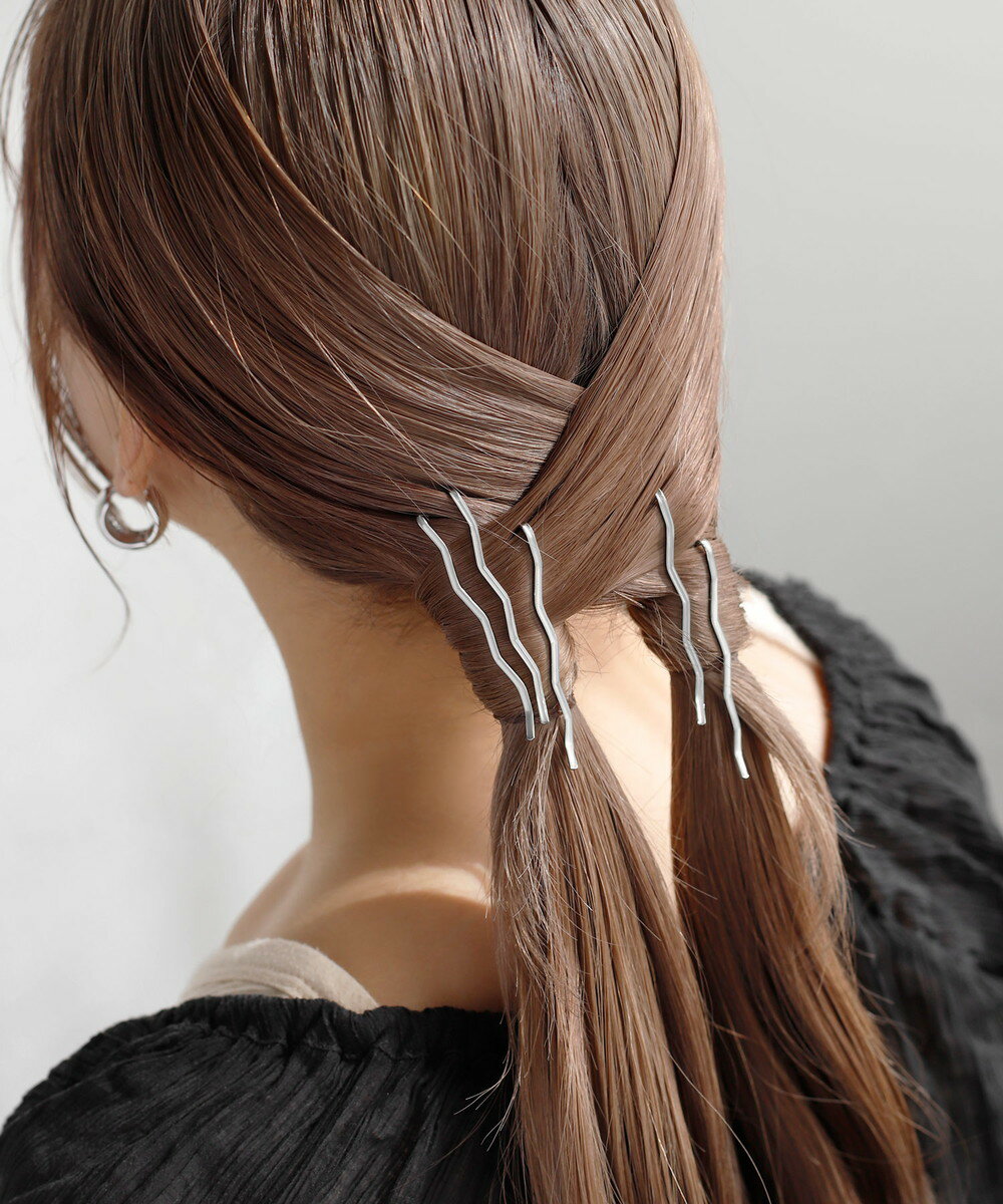 シックカラーウェーブヘアピン[5本セット]／アネモネ（ANEMONE）