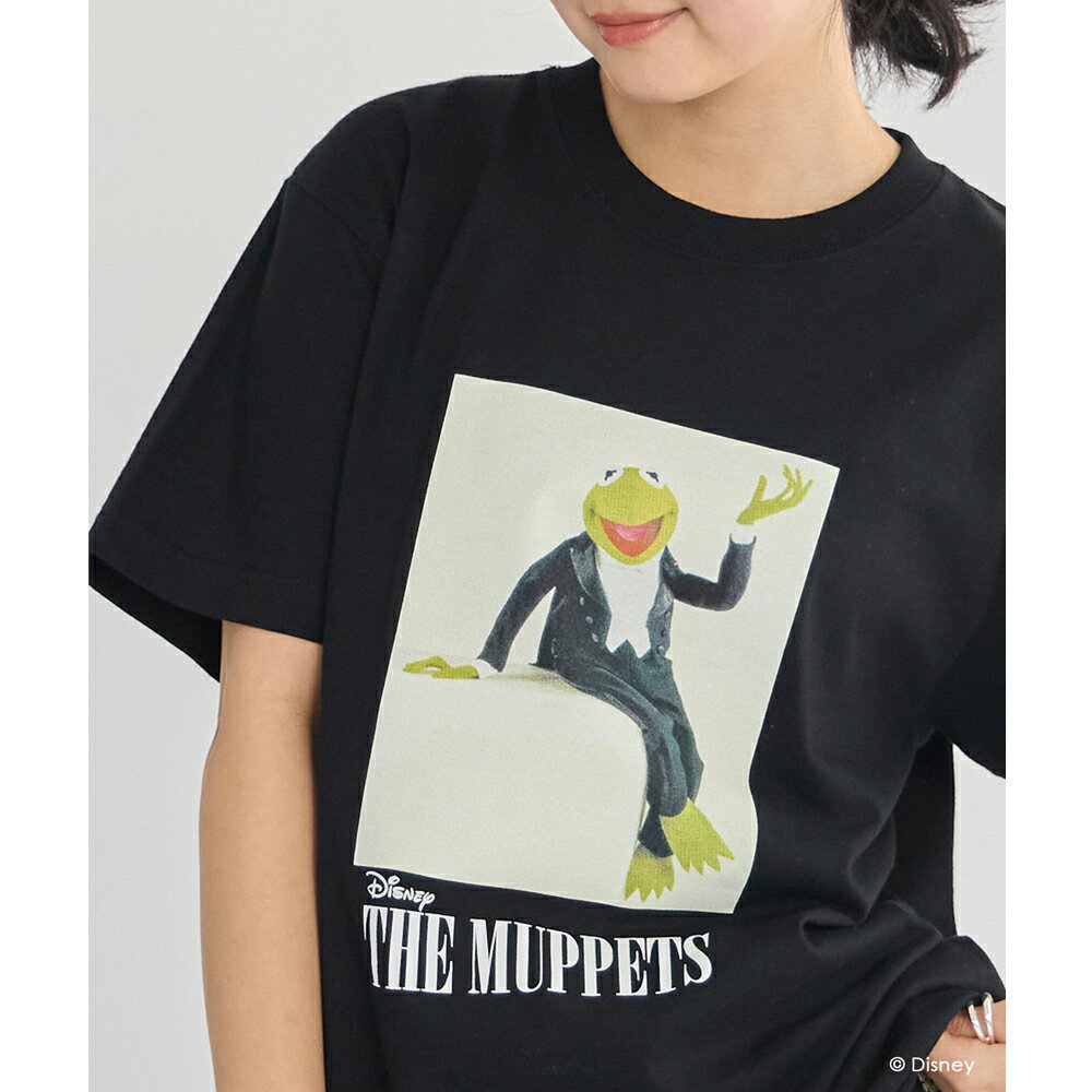 ʒ/Disney wTHE MUPPETSx Kermit the Frog print Tee^rAWFiLAVEANGEj