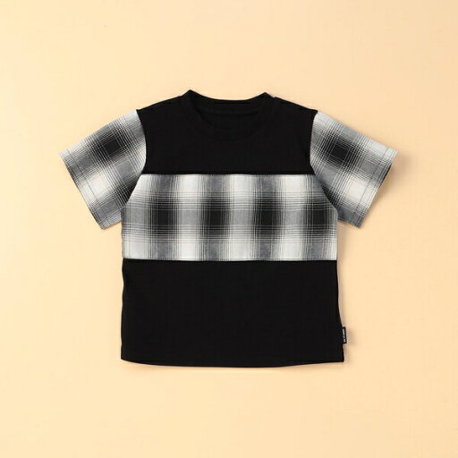 オンブレーチェック使い 半袖Tシャツ(ベビーサイズ)/コムサイズム(COMME CA ISM) オンブレーチェック使い 半袖Tシャツ(ベビーサイズ)/コムサイズム(COMME CA ISM)