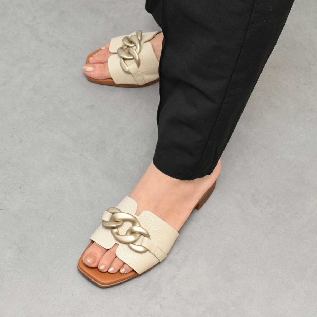 ブリジットバーキン Oh my Sandals◆3cmヒール◆ローヒールチェーンミュールサンダル／ブリジットバーキンセレクト（Bridget Birkin Select）