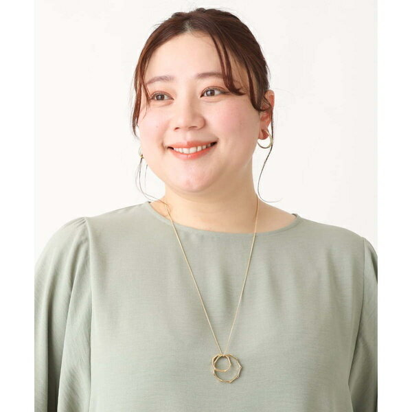 ダブルリングアレンジロングネックレス／エウルキューブ（eur3）